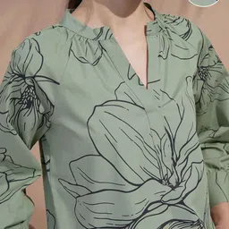 Vara By Vishudh Poplin Printed Relaxed Fit Top image 3