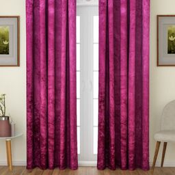 Myntra Elegant Homes Pink Set of 2 Room Darkening Door Curtain-picture-21