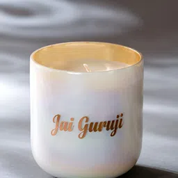 DOFT CANDLESJai Guruji White Flower Blossom Scented U-Glass Candle-49