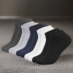 MJE Men Pack Of 5 Ankle Length Socks-picture-47