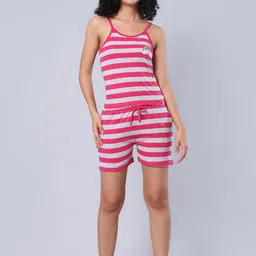 evolove Women Striped Night suit-image-97