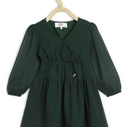 Chuppan chupai Flutter Sleeve Georgette Fit & Flare Dress-picture-6