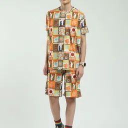 Monte Carlo Boys Printed Round Neck T-Shirt & Bermuda Shorts-image-22