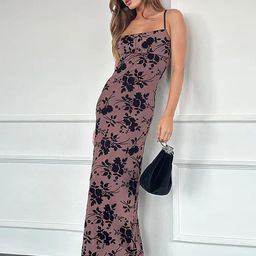 Outzidr Floral Print Maxi Dress-image-33