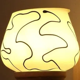 Somil Premium Designer Glass Wall / Night Lamp Elegant & Stylish Dcor Accent for Modern Interiors, Color- Black, White, Size:- 19.5 X 24.5 X 18 CM-image-87