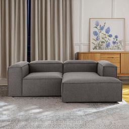 nestroots ElegantEdge Dark-Grey 2 Seater Versatile Comfortable L Shaped Sofa-36