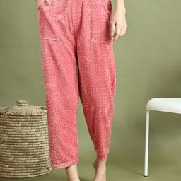 TAG 7 Women Self Design Mid-Rise Straight Lounge Pant-image-34