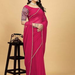 K 5 Fashion Embroidered Pure Georgette Saree-picture-47