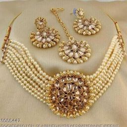 Anouk Women Gold Jewellery Set-image-89