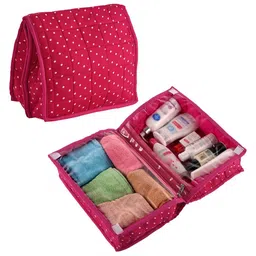 Kuber Industries Unisex Pink Travel Kit-43
