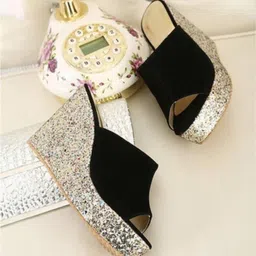 GLO GLAMP Suede Party Wedge Sandals-44