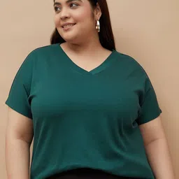 Nexus by Lifestyle V-Neck Regular Fit Cotton T-shirt-image-99
