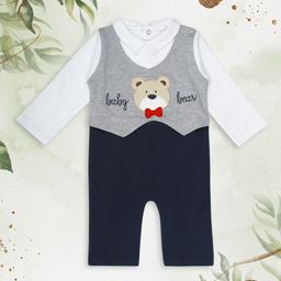MeeMee Infant Boys Printed Cotton Rompers-image-44
