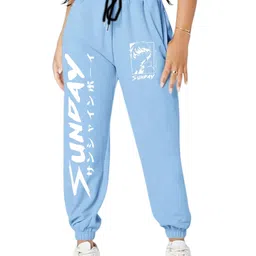 TABADTOD Women Typography Printed Relaxed Mid-Rise Jogger-image-5