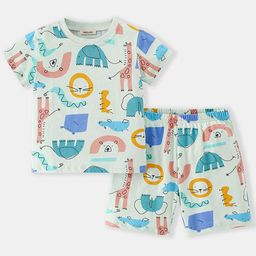 INCLUD Boys Printed Short Sleeves T-shirt With Shorts-image-7