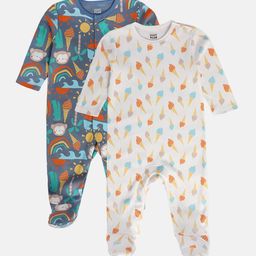 MINI KLUB Boys Pack of 2 Printed Sleepsuit-27