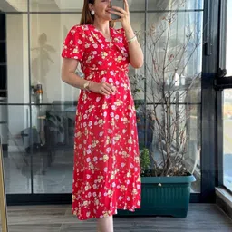 PIMU Print Fit & Flare Midi Dress-image-10