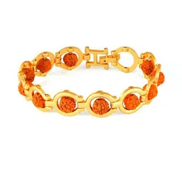 Divine souvenirs Unisex Gold Plated Artificial Beaded Wraparound Bracelet-image-53