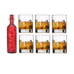 SOMIL Red Glass Airtight Can Bottle-image-32