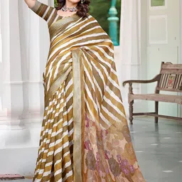 Kalista Striped Zari Pure Cotton Saree-picture-33
