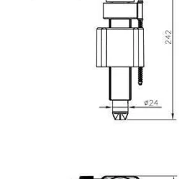 elegant casa 1/2"Fill Valve for Concealed Cisterns , Compatible Hindware White Flush Tank Lever image 2