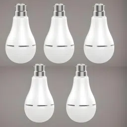 Inverter bulb 12W LED & 2000mAh battery 4hrs emergency light Pack of 5 bulbK4164 4 hrs Bulb Emergency Light-19
