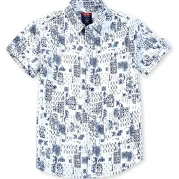 Palm Tree Boys Standard Opaque Printed Casual Shirt-image-65