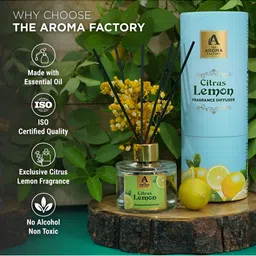 The Aroma Factory Citrus Lemon Fragrance Reed Diffuser & Sticks image 5