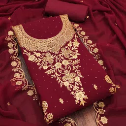Maroosh Floral Embroidered Unstitched Dress Material-picture-47