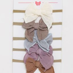 Biglilpeople Infants Girls Set of 5 Bandana Headband-image-89