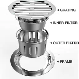 kyoto Floor Stainless Steel Push Down Strainer-picture-6