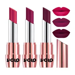 VOLO Set Of 3 Creme Matte Lipstick-3.5g Each-Magenta 644-Passion Pink645-Wine647-image-33