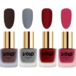 VOLO Set Of 4 Velvet Matte Nail Polish- 8 ml Each- Shade- 2- 20- 22 -43-image-42