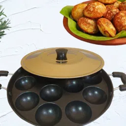 Appam Patra Paniarakkal with Lid 1 L capacity 23 cm diameter-image-97