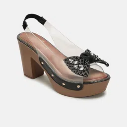 Marc Loire Women Embellished Party Block Sandals with Bows-image-40