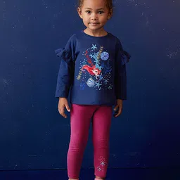 JC SPARKLE Girls Printed Pure Cotton Sweatshirt With Leggings-image-6