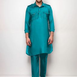 Yugnik Men Regular Pure Cotton Kurta with Trousers-10