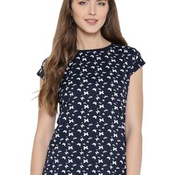 Moda Rapido Women Conversational Printed Round Neck Cotton T-shirt-picture-6