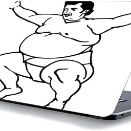 qth LINE ART LAP-1843 VINYL Reusable Laptop Skin Compatible for 15.6 inch-image-36