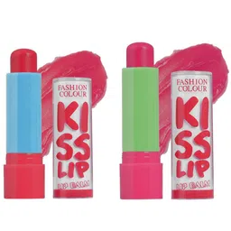 Fashion Colour Set Of 2 Kiss Lip Color Tinted Lip Balm - Fall In Love 03 - Endless Love 04-image-3