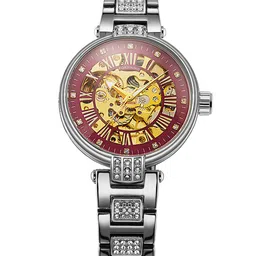 FORSINING Women Dial & Stainless Steel Straps Analogue Watch FSL8175M4S2-49
