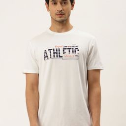 AMSWAN Men Typography Printed Raw Edge T-shirt-image-85