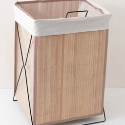 MUSH Brown Striped Bamboo Laundry Bag With Lid-44