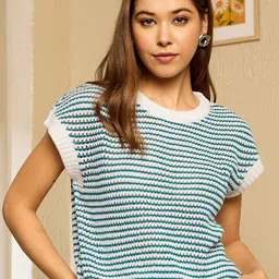 Berrylush Women Striped Sweater Vest-picture-22