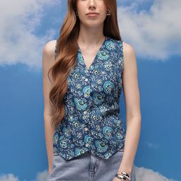 CORSICA Floral Print Crop Vest Top-picture-11