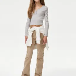 Marks & Spencer Girls V-Neck Cotton Top-image-72