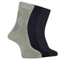 Dollar Men Pack Of 3 Patterned Woolen Calf-Length Socks-1