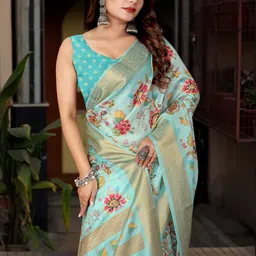 J 6 DESIGNER Floral Printed Saree-picture-5
