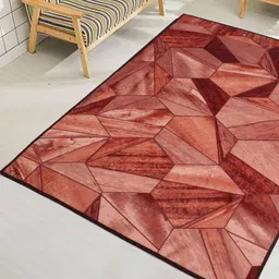 MODEFE Orange Abstract Anti-Skid Nylon Carpet-18