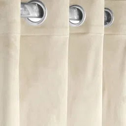 Saral Home Beige Set of 2 Black Out Window Curtain-image-47